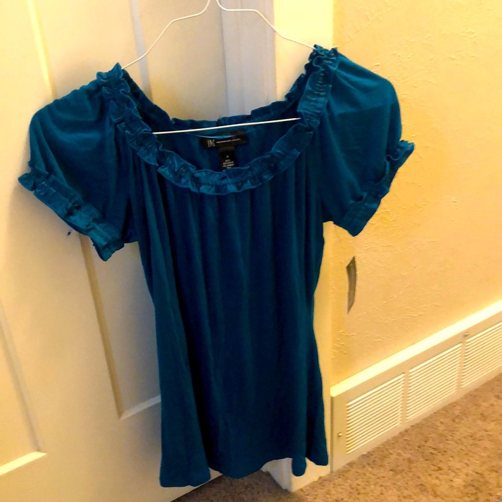 Dark green top, size Small, INC